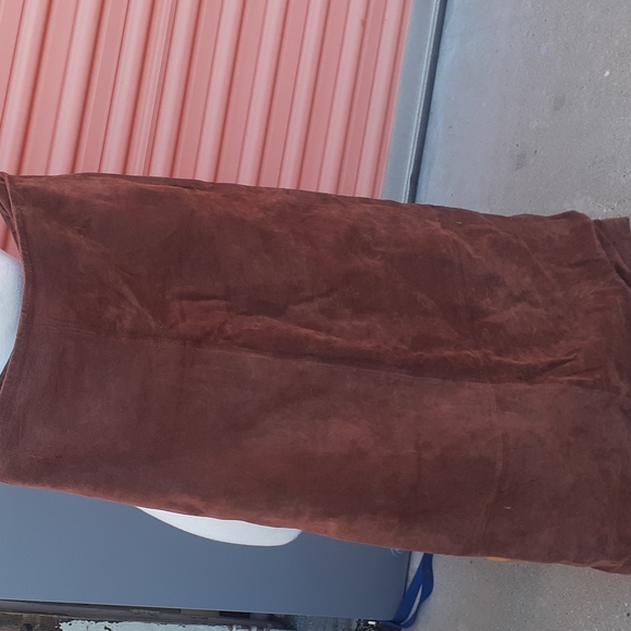 Wilsons Leather Brown Suede Maxi Skirt size 6 - Picture 1 of 8